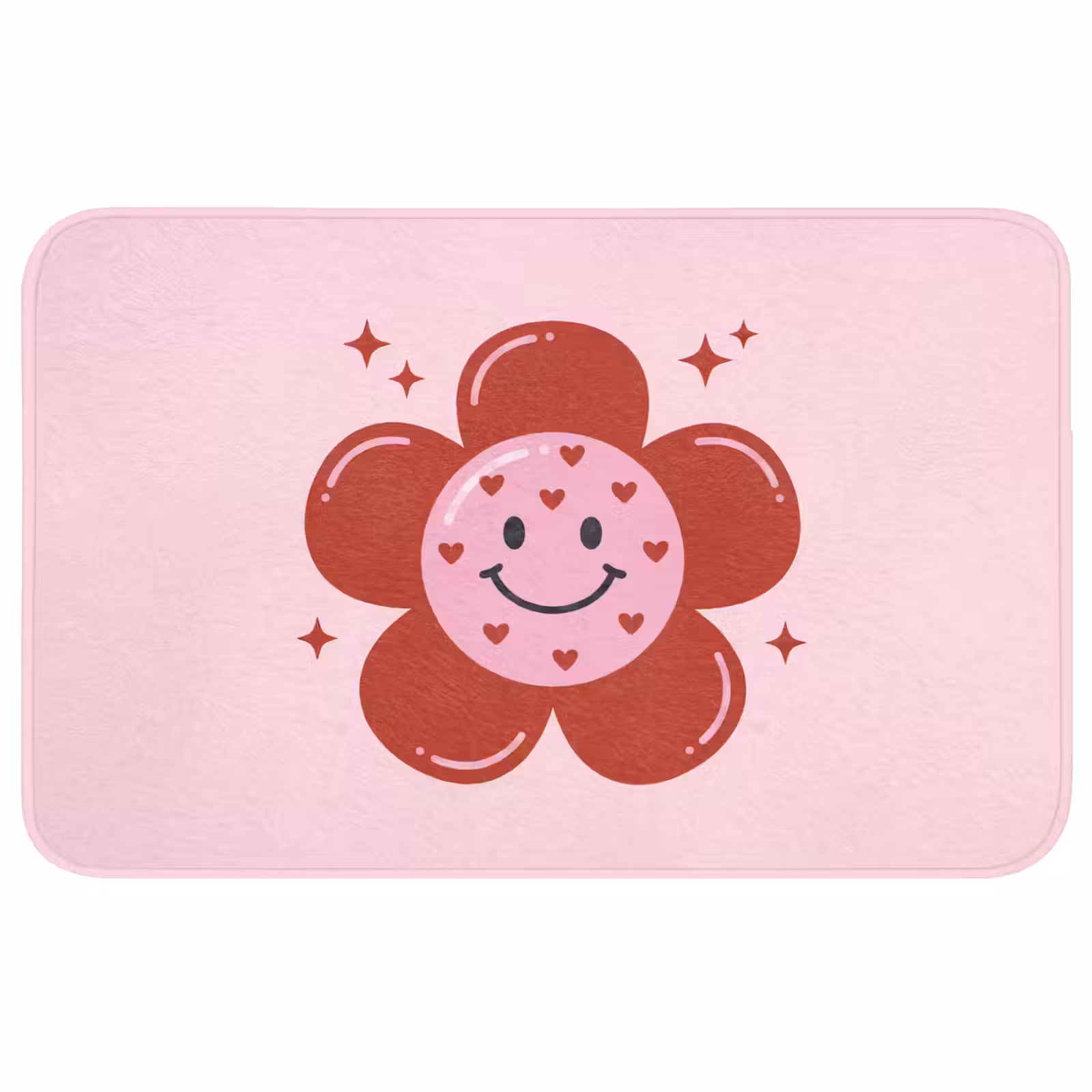 Wc Mat - Bloem - Roze - Hartjes — 1
