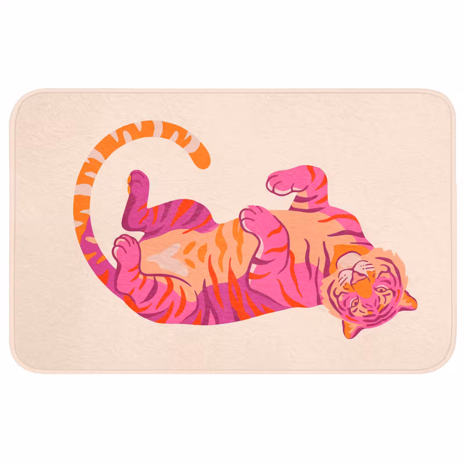Wc Mat - Tijger - Roze - Oranje — 1