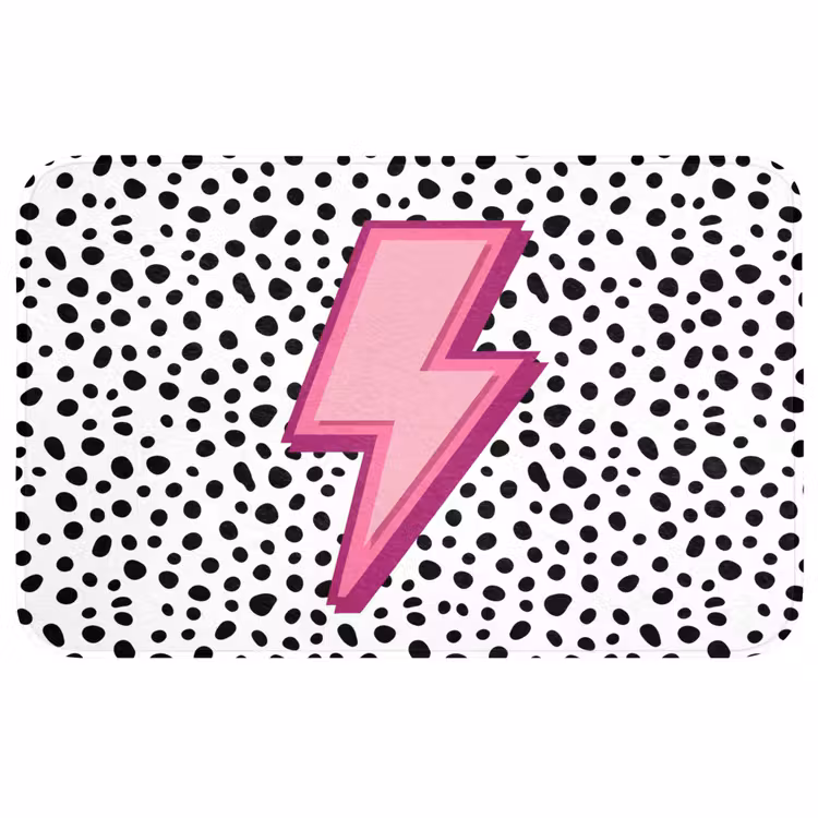 Wc Mat - Bliksem - Roze - Stippen — 1
