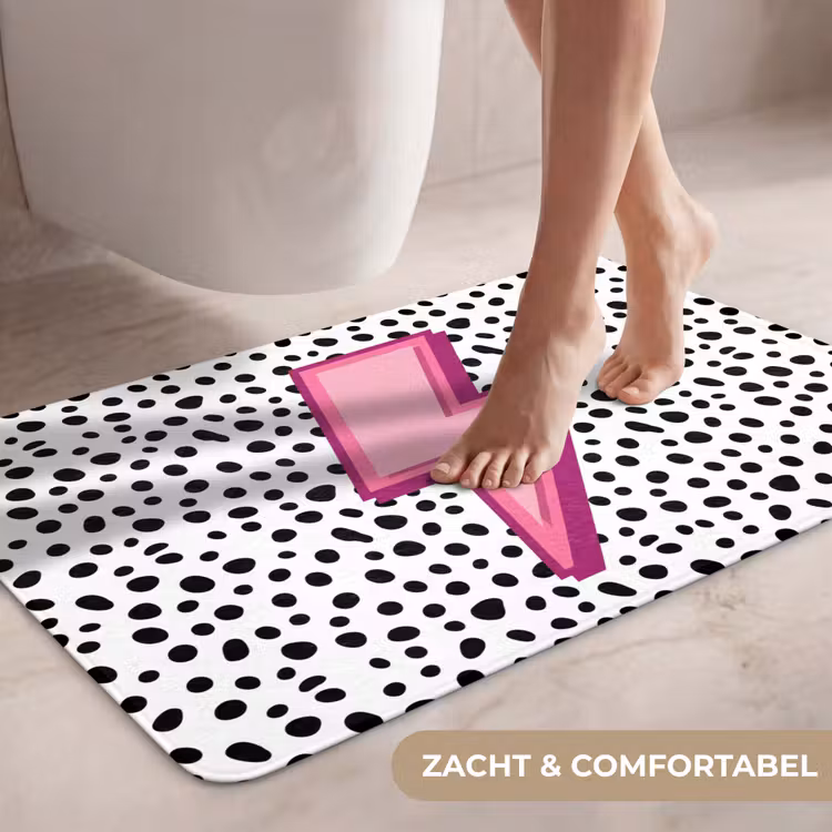 Wc Mat - Bliksem - Roze - Stippen — 7