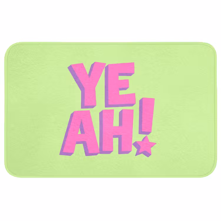 Wc Mat - Groen - Neon - Quote — 1