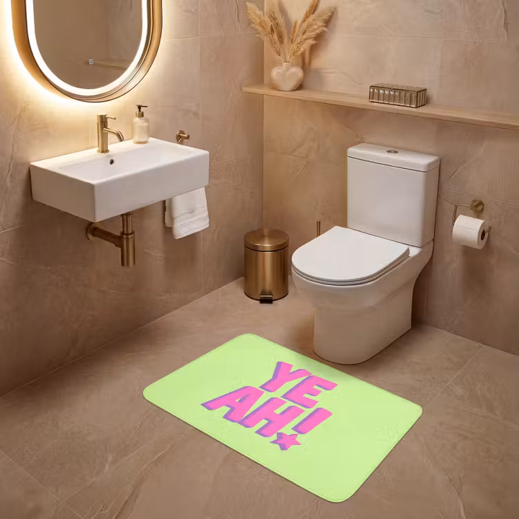 Wc Mat - Groen - Neon - Quote — 4