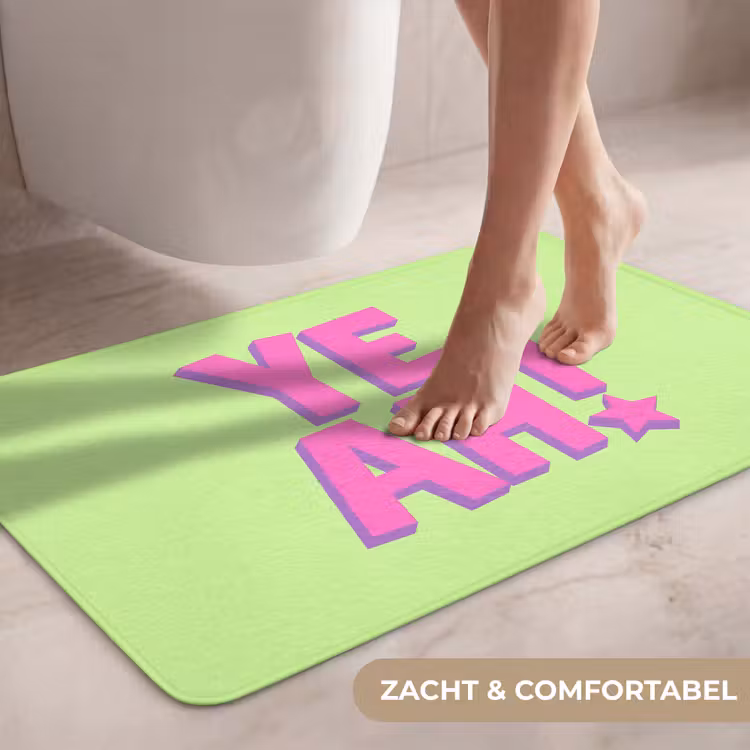 Wc Mat - Groen - Neon - Quote — 7