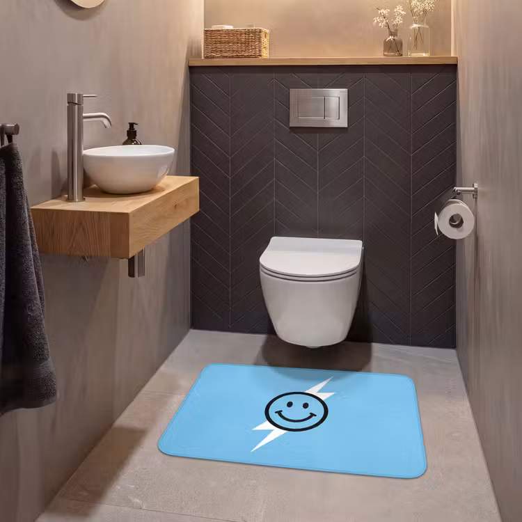 Wc Mat - Smiley - Blauw - Bliksem — 2