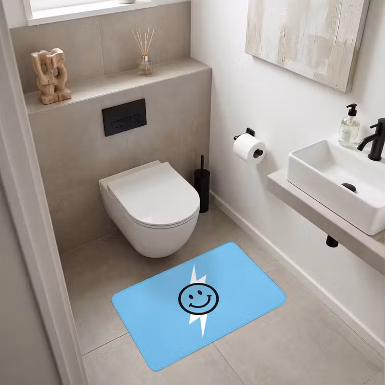 Wc Mat - Smiley - Blauw - Bliksem — 6