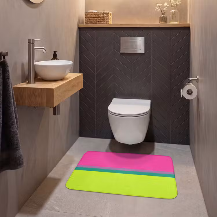Wc Mat - Strepen - Modern - Kleurrijk — 2