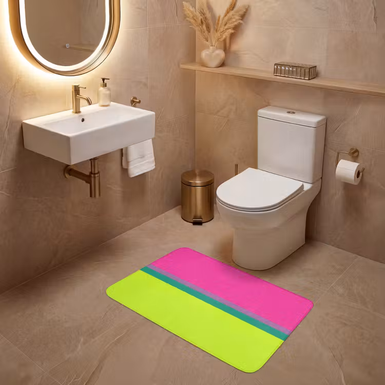 Wc Mat - Strepen - Modern - Kleurrijk — 4