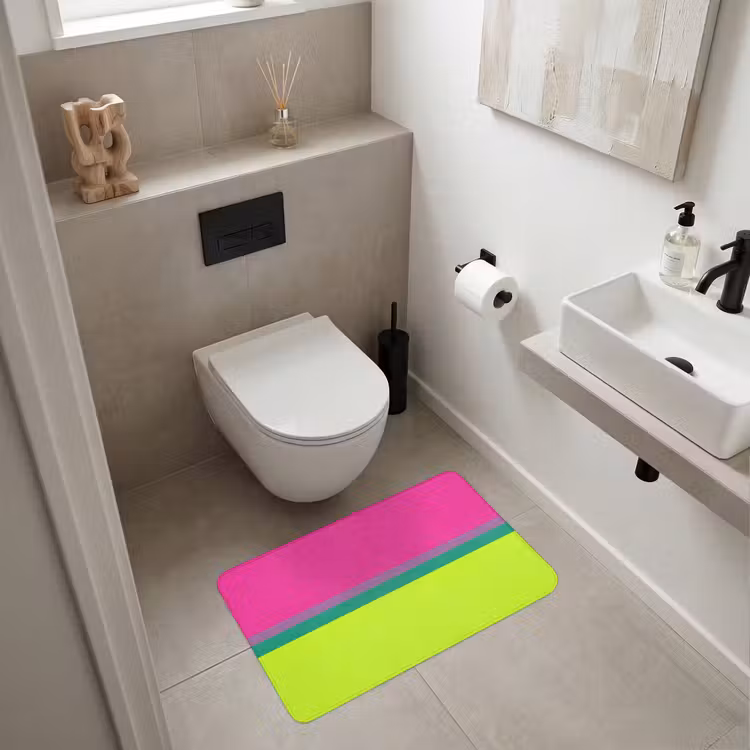 Wc Mat - Strepen - Modern - Kleurrijk — 6