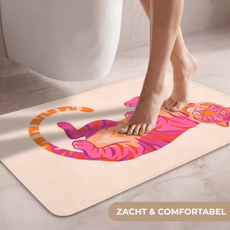 Wc Mat - Tijger - Roze - Oranje — 7