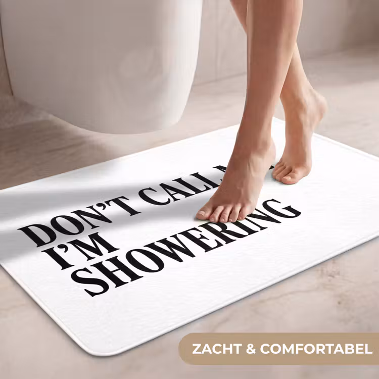 Wc Mat - Tekst - Modern - Zwart - Wit — 7