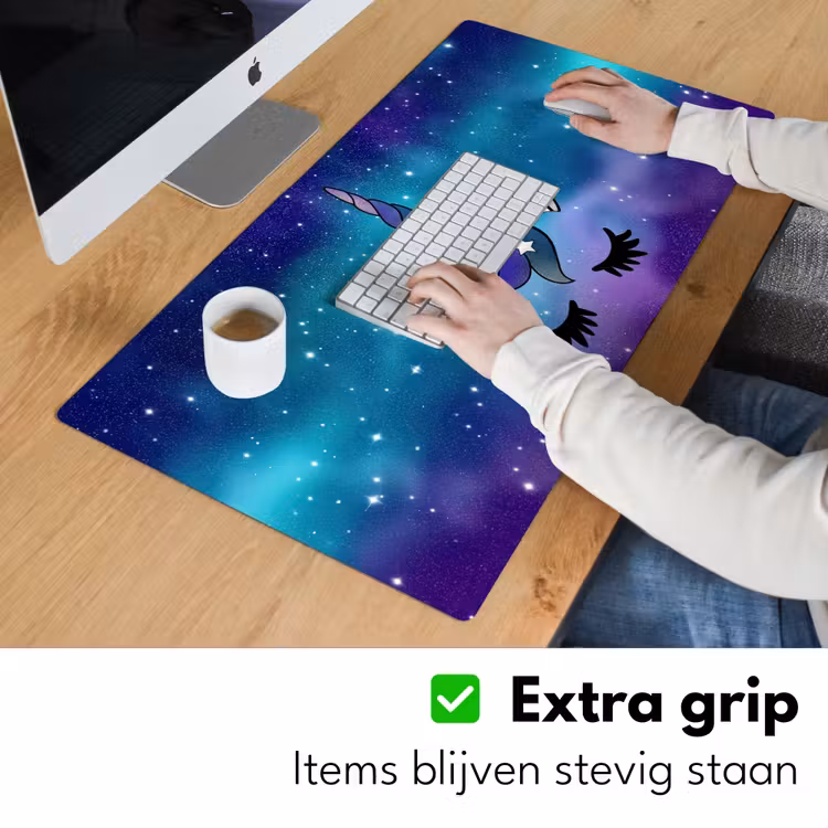 Bureau onderlegger - Eenhoorn - Sterrenhemel - Ster - Blauw — 5