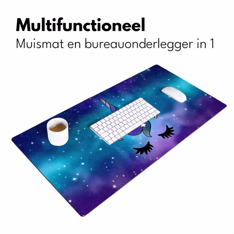 Bureau onderlegger - Eenhoorn - Sterrenhemel - Ster - Blauw — 6