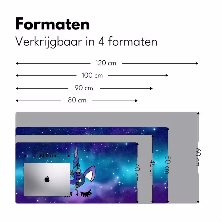 Bureau onderlegger - Eenhoorn - Sterrenhemel - Ster - Blauw — 7