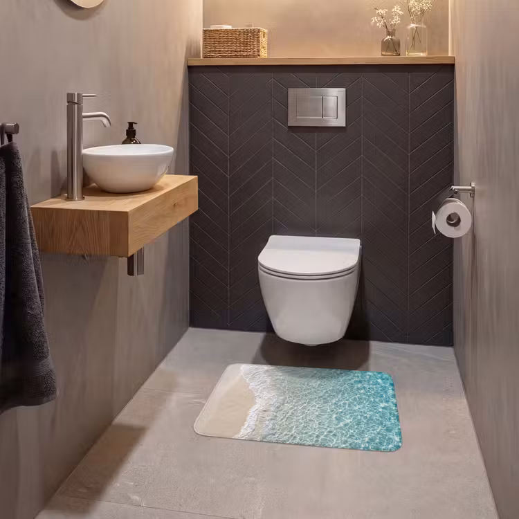 Wc Mat - Kust - Zand - Blauw — 2