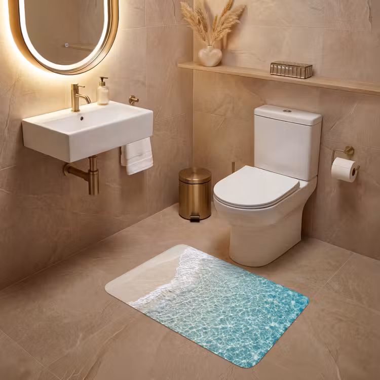 Wc Mat - Kust - Zand - Blauw — 4