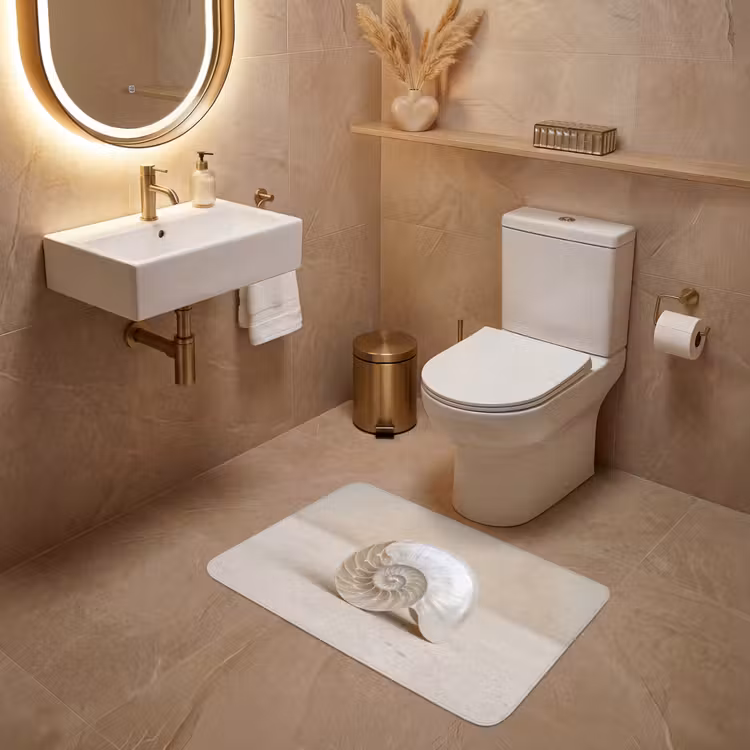Wc Mat - Schelp - Spiraal - Beige — 4