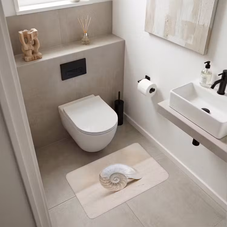 Wc Mat - Schelp - Spiraal - Beige — 6