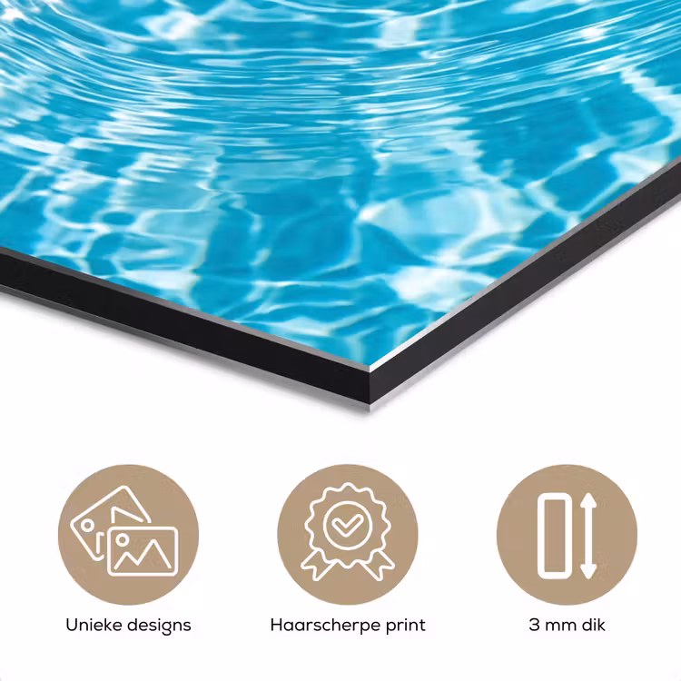 Aluminium schilderij - Badeend - Dobberen - Blauw — 7