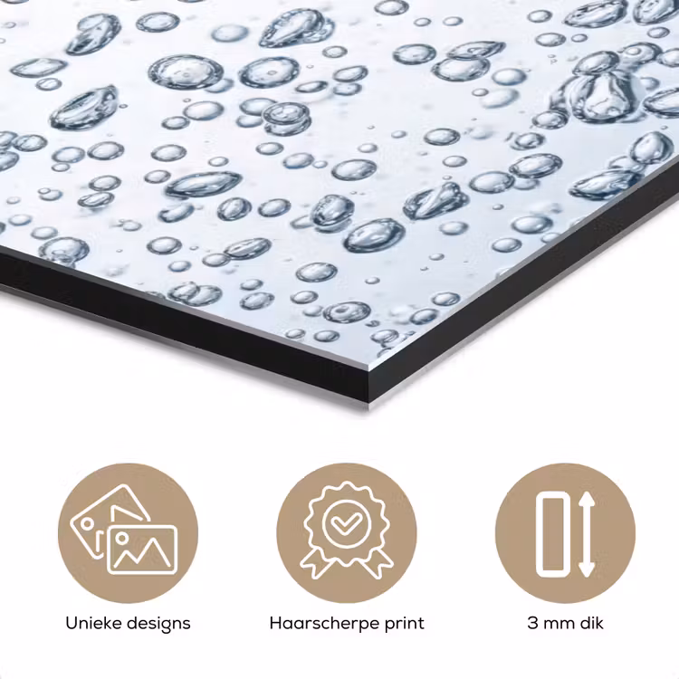 Aluminium schilderij - Luchtbellen - Water - Dynamisch — 7