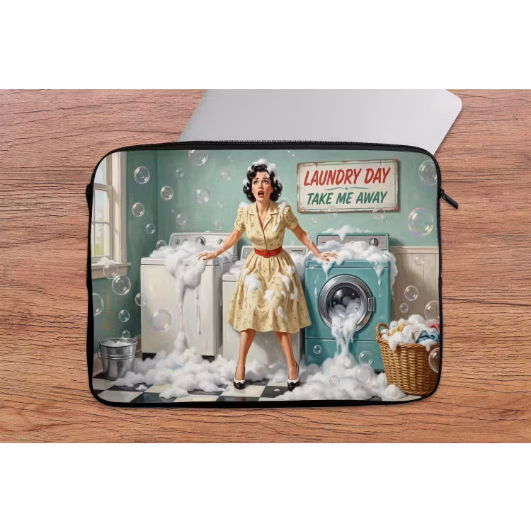 Laptophoes - Retro - Blauw - Vrouw — 2