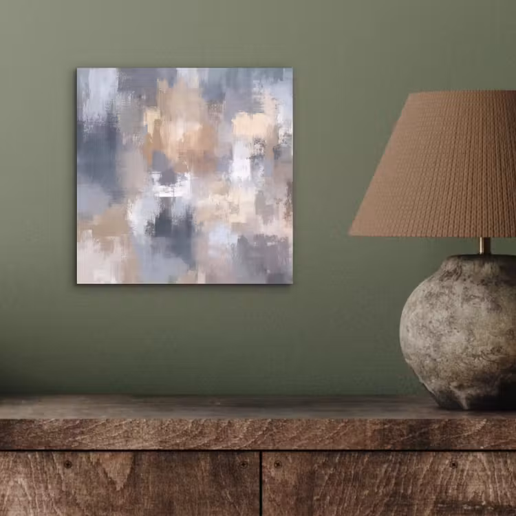 Aluminium schilderij - Penseelstreken - Schilderij - Beige — 3