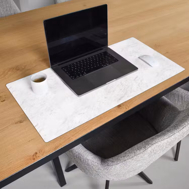 Bureau onderlegger - Wit - Marmer - Grijze aders — 3
