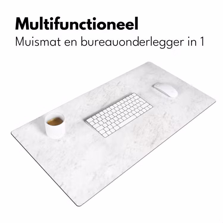 Bureau onderlegger - Wit - Marmer - Grijze aders — 7