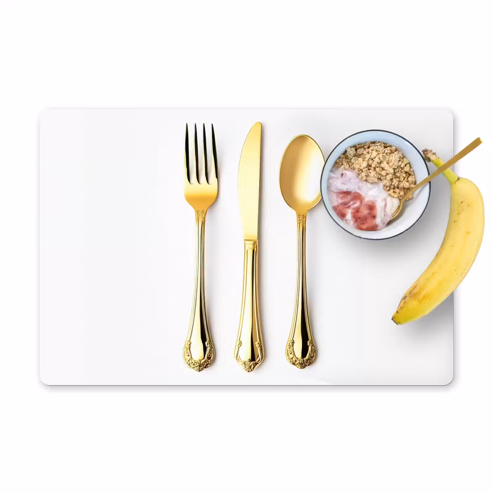 Placemat - 6 stuks - Bestek - Goud — 1