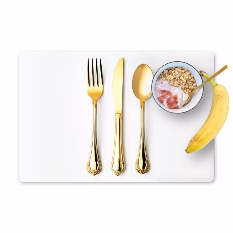 Placemat - 6 stuks - Bestek - Goud — 1