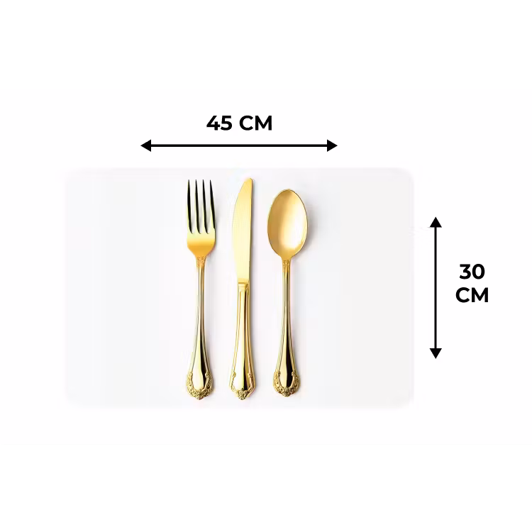 Placemat - 6 stuks - Bestek - Goud — 3