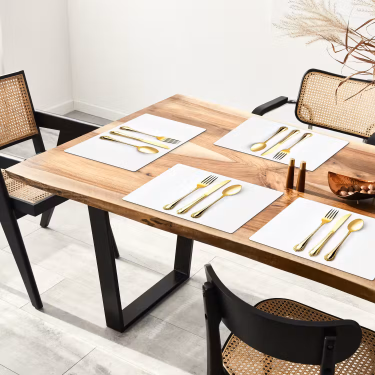 Placemat - 6 stuks - Bestek - Goud — 5