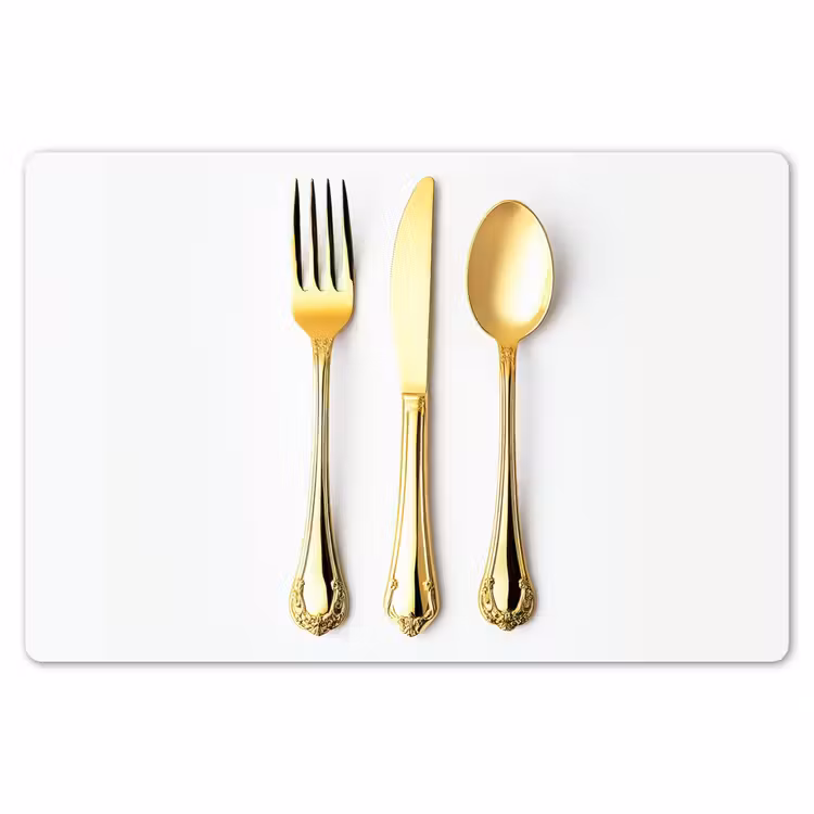 Placemat - 6 stuks - Bestek - Goud — 7