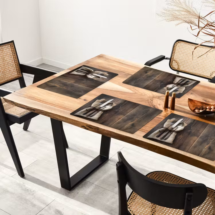 Placemat - 6 stuks - Bestek - Strikje - Zilver — 5