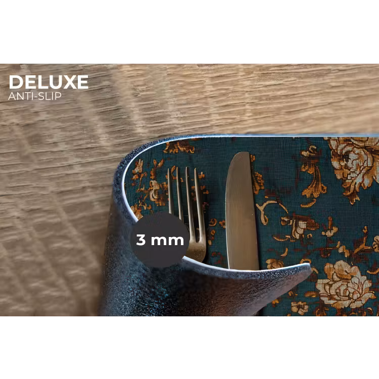 Placemat - 6 stuks - Bloemen - Goud - Bestek — 4