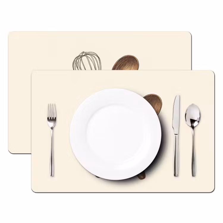 Placemat - 6 stuks - Garde - Hout - Beige — 2