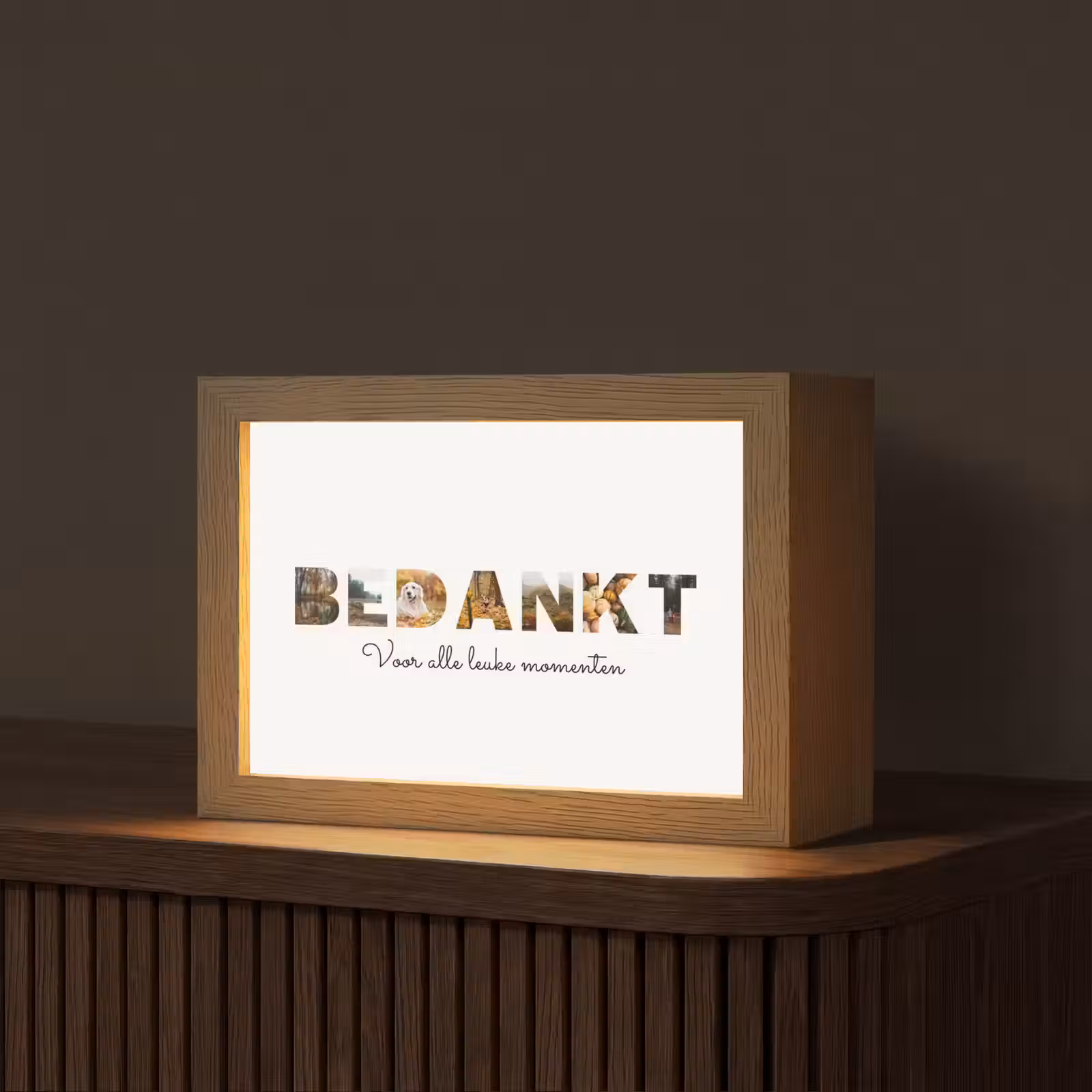 Gepersonaliseerde Lightbox - Bedankt - Lettercollage — 1