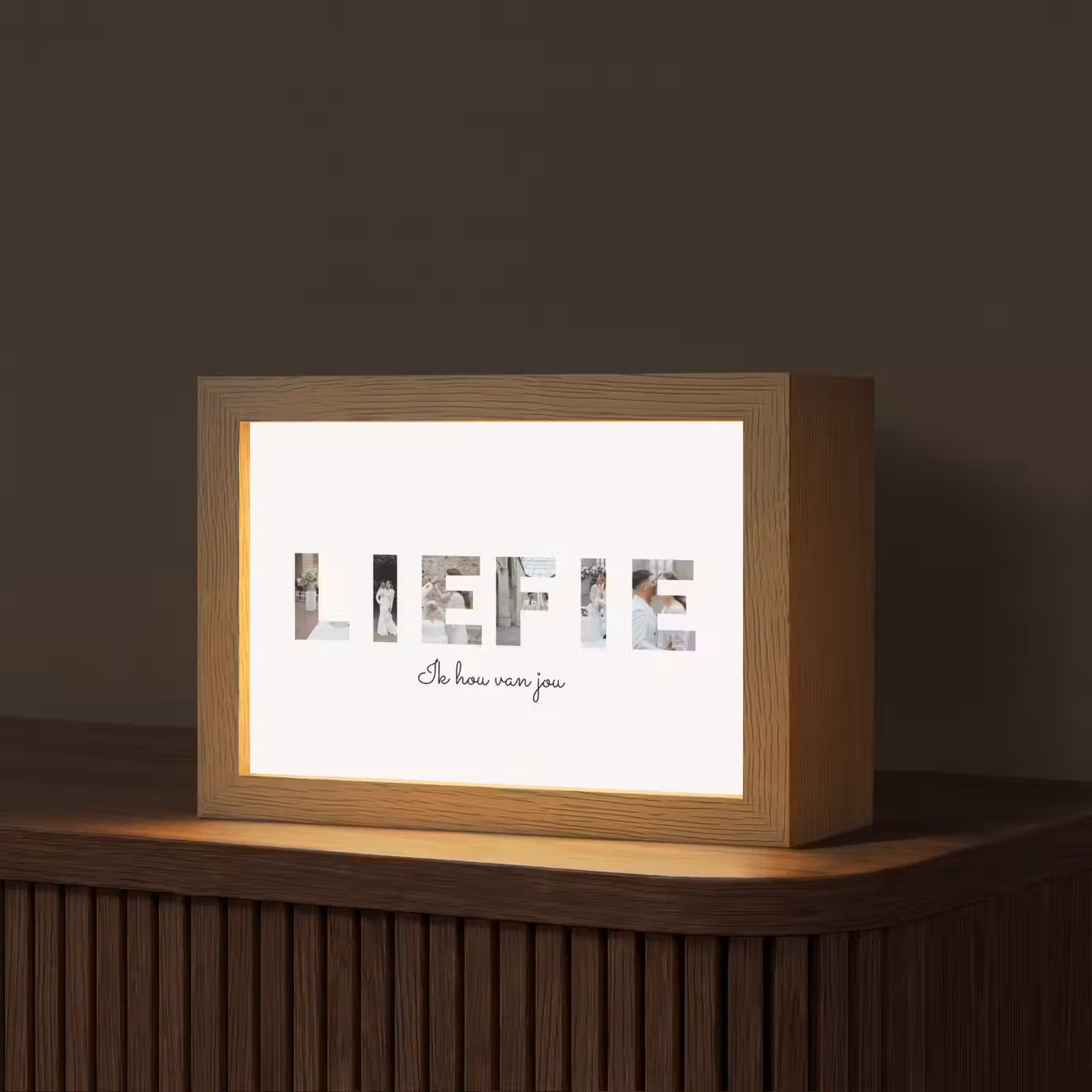 Gepersonaliseerde Lightbox - Liefie - Lettercollage — 1