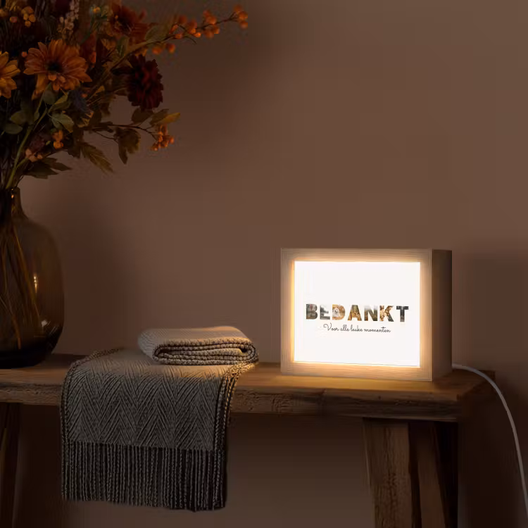 Gepersonaliseerde Lightbox - Bedankt - Lettercollage — 3