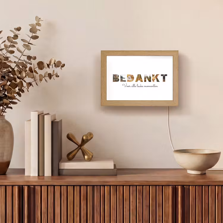 Gepersonaliseerde Lightbox - Bedankt - Lettercollage — 4