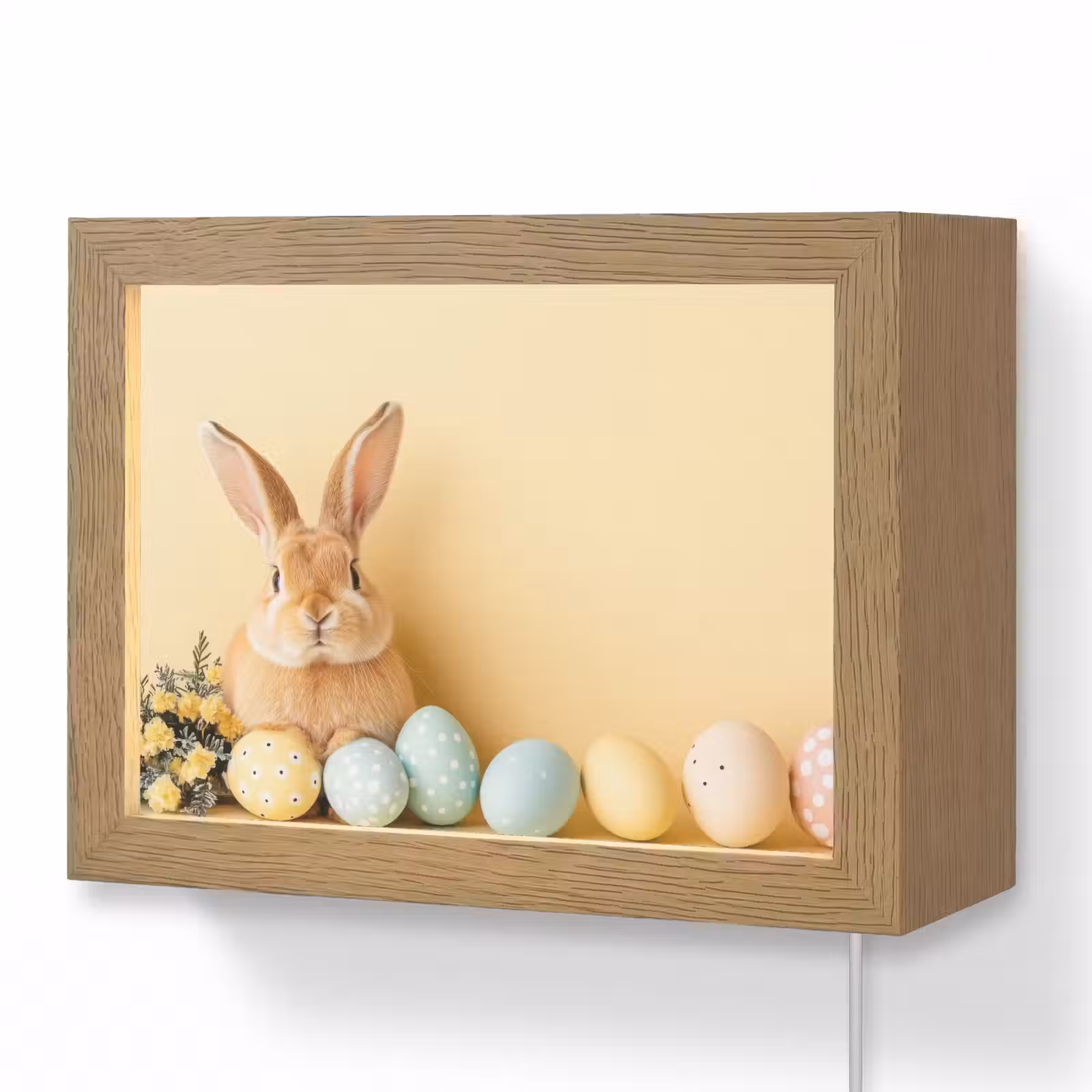 Lightbox - Wandlamp - Eieren - Konijn - Pasteltinten — 1