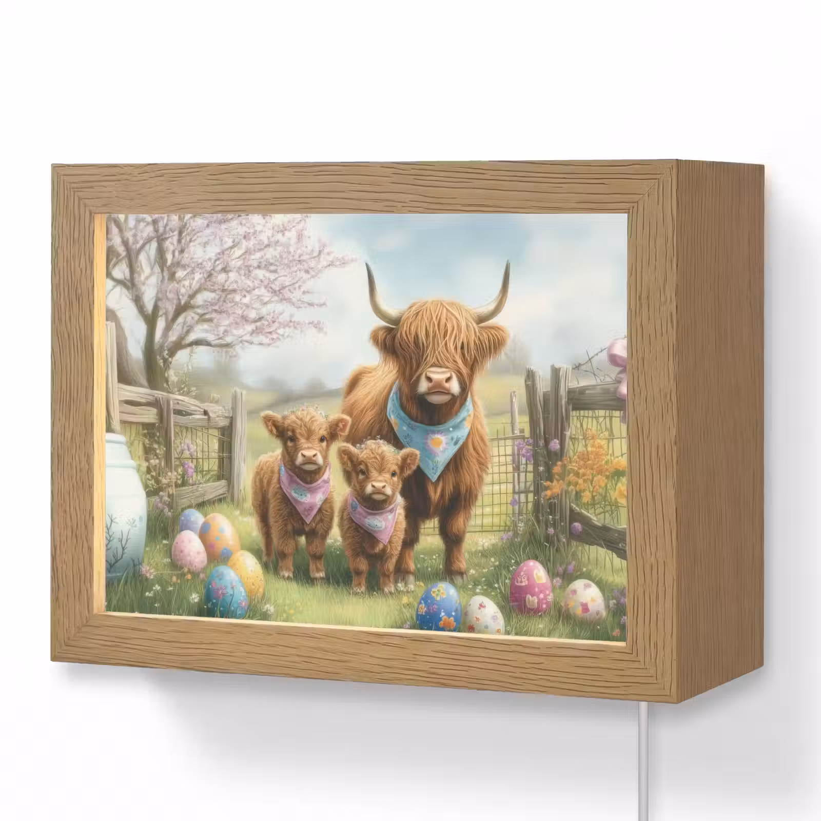 Lightbox - Wandlamp - Schotsehooglanders - Paaseieren - Lente — 1