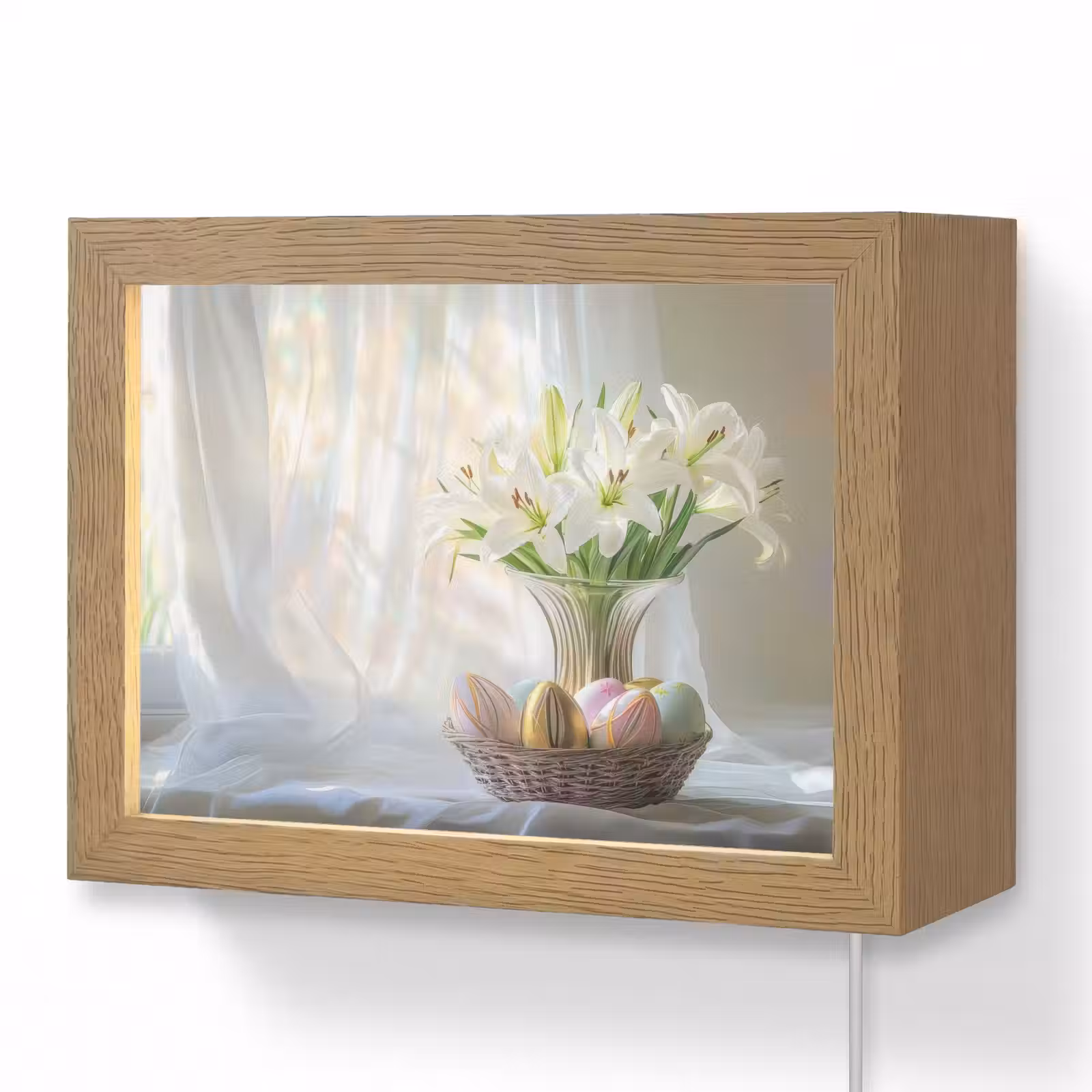 Lightbox - Wandlamp - Vaas - Eieren - Bloemen — 1