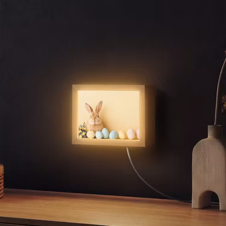Lightbox - Wandlamp - Eieren - Konijn - Pasteltinten — 2