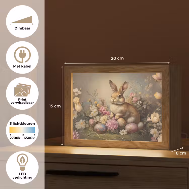 Lightbox - Wandlamp - Haas - Stilleven - Bloemen — 9