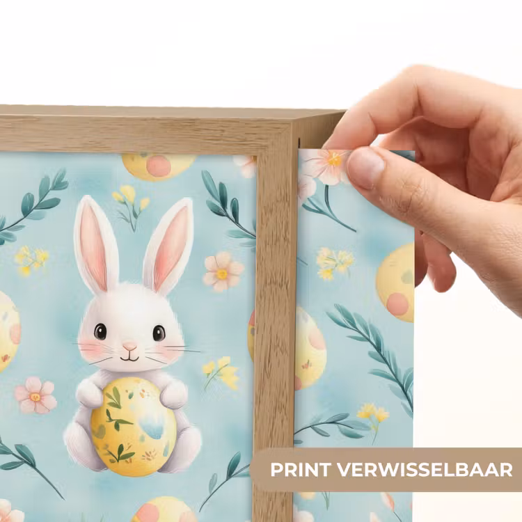 Lightbox - Wandlamp - Konijn - Eieren - Takjes — 6