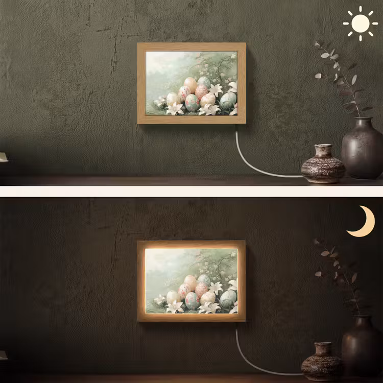 Lightbox - Wandlamp - Paaseieren - Pasteltinten - Bloemen — 3