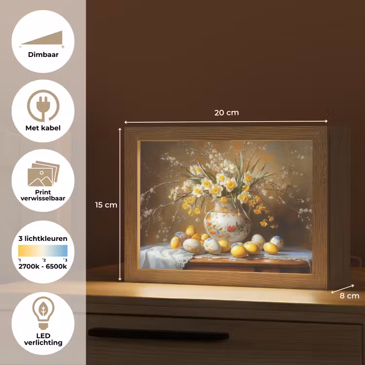Lightbox - Wandlamp - Paaseieren - Stilleven - Vaas — 9