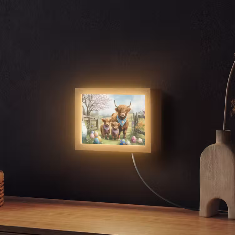 Lightbox - Wandlamp - Schotsehooglanders - Paaseieren - Lente — 2