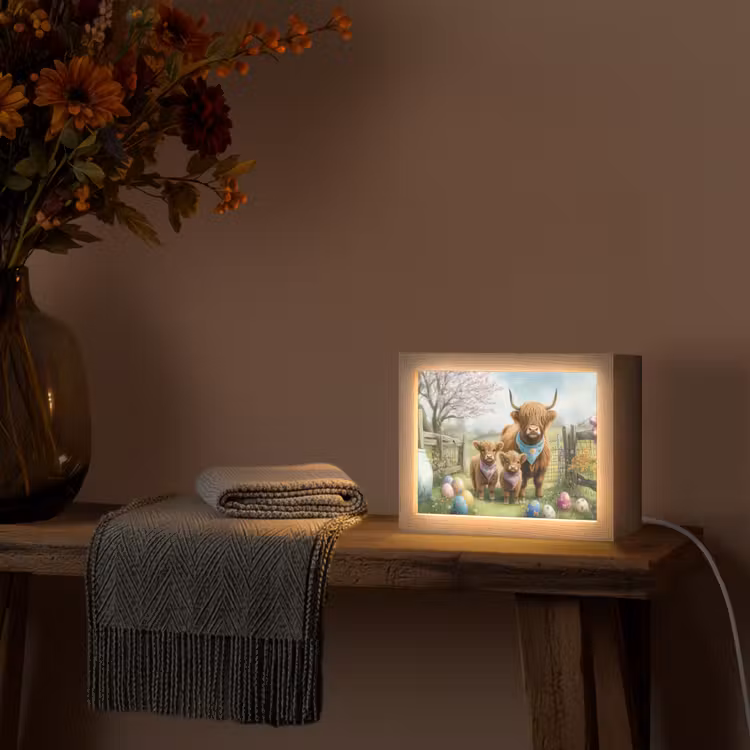 Lightbox - Wandlamp - Schotsehooglanders - Paaseieren - Lente — 5