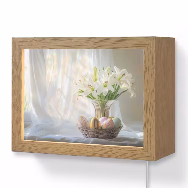 Lightbox - Wandlamp - Vaas - Eieren - Bloemen — 1